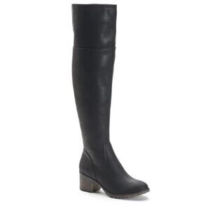 SO Women's Over-The-Knee Boots black leather sz 6